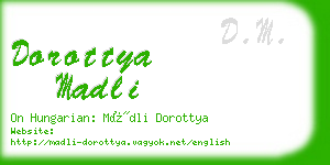 dorottya madli business card